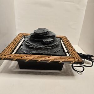 Pier 1 Imports Lombok Fountain Indoor Tabletop Water Feature Serene Relaxing